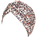 Leopard Satin Turban Hat