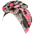 Leopard & Chain Print Turban Hat
