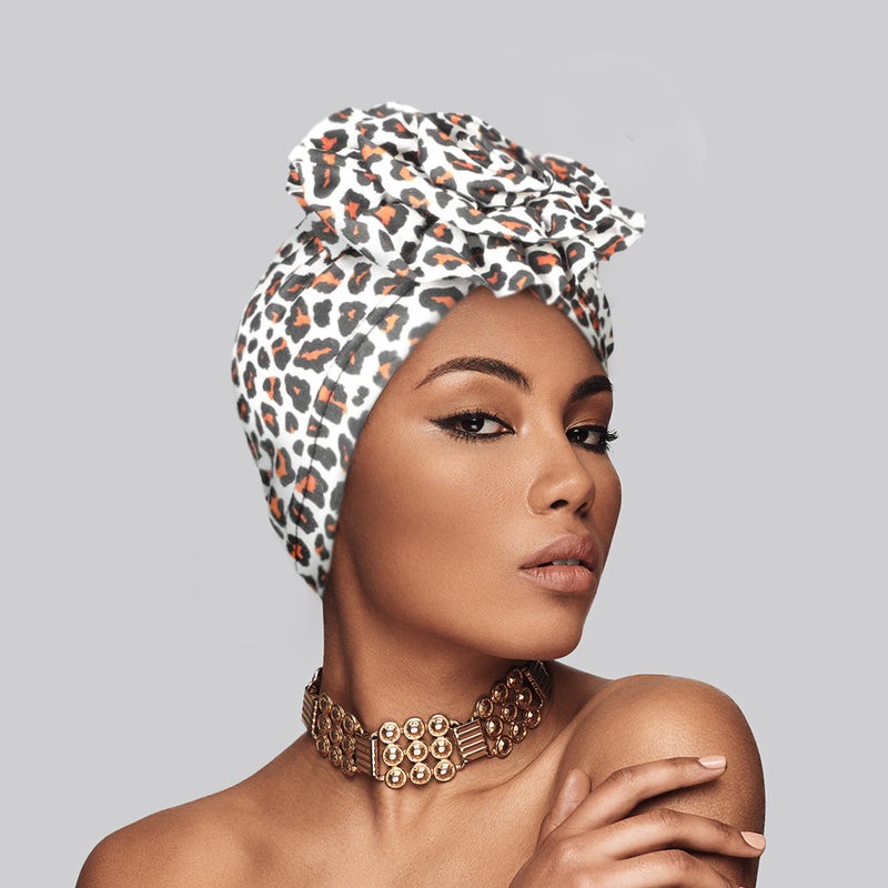 Leopard Print Turban Hat