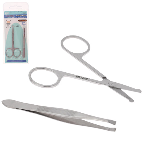 Tweezer & Safety Scissor Set