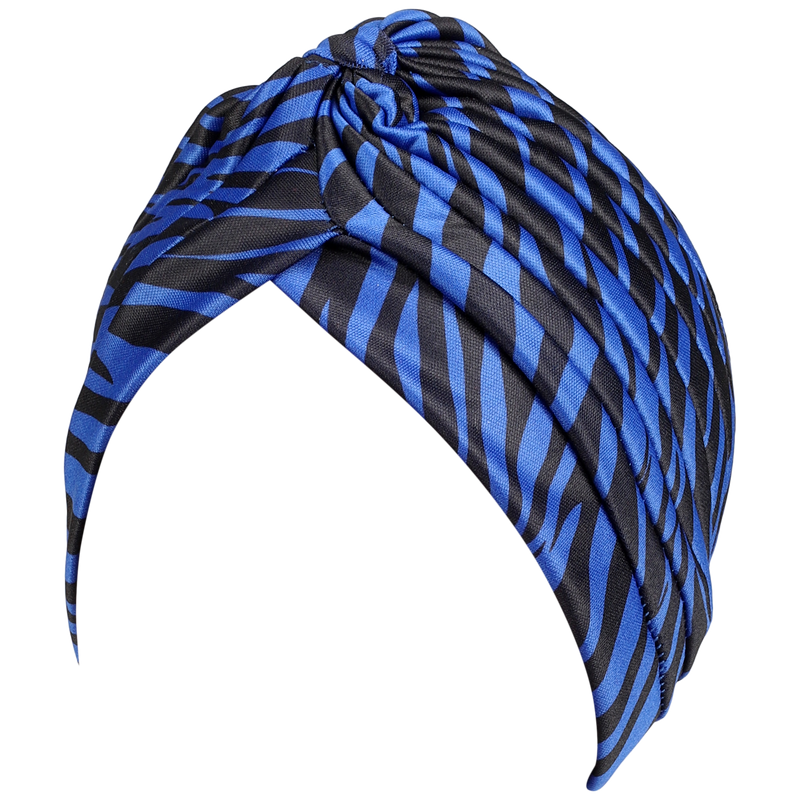 Zebra Glossy Turban Hat