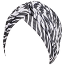 Zebra Glossy Turban Hat