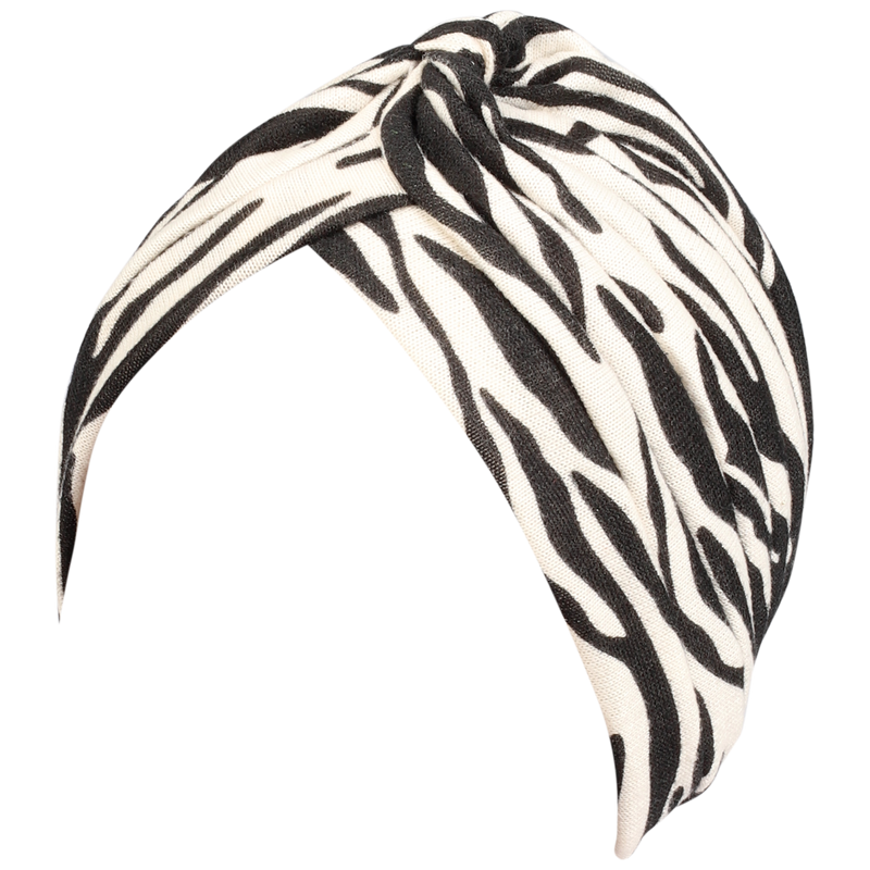 Zebra Print Turban Hat