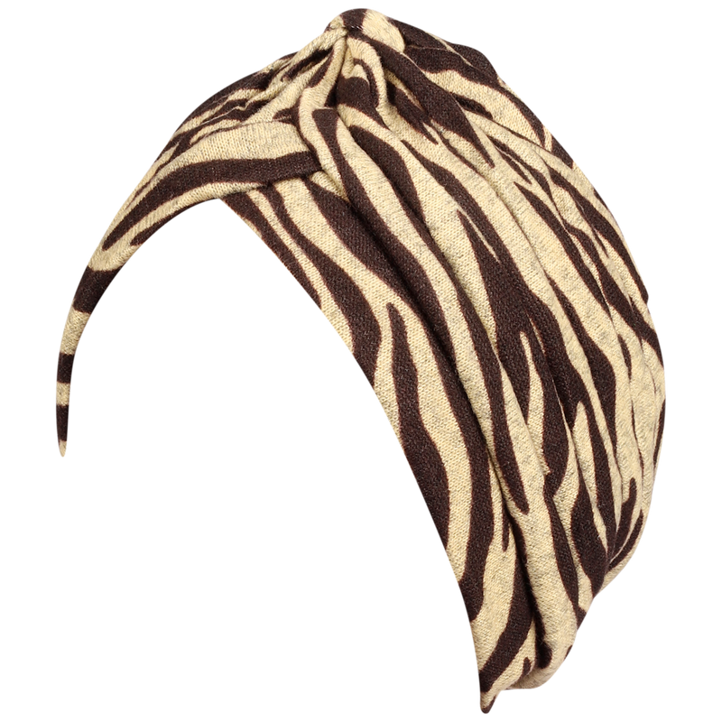 Zebra Print Turban Hat