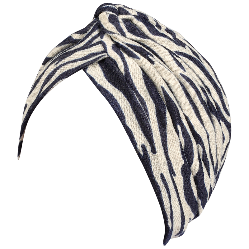 Zebra Print Turban Hat