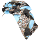 Leopard & Chain Print Turban Hat