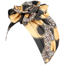 Leopard & Chain Print Turban Hat