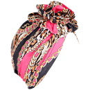 Leopard & Chain 2 Print Turban Hat