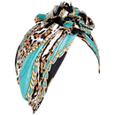 Leopard & Chain 2 Print Turban Hat