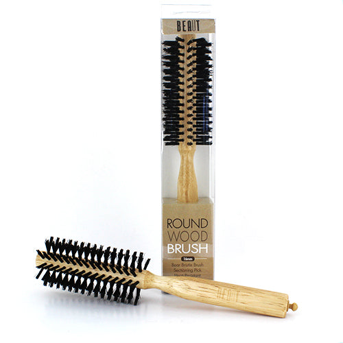 Round Wood Boar Bristle Brush