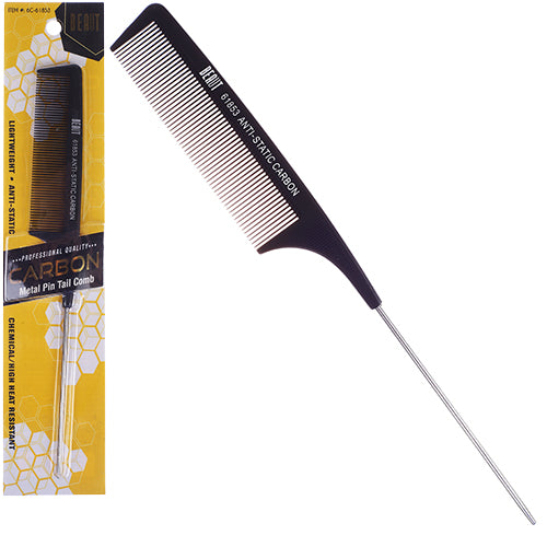 Carbon Metal Pin Tail Comb