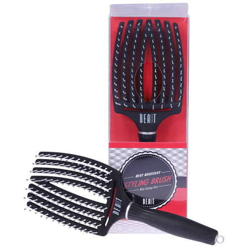 Heat Resistant Styling Brush w/ Styling Pick