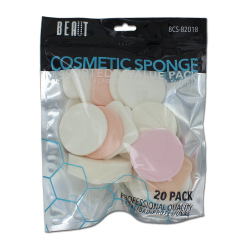 Assorted Cosmetic Sponge 20 Pc